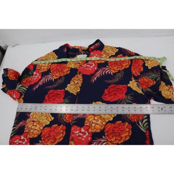 NWT Raga man hawaiian shirt Men's 2XL robin button down viscose floral camp - Picture 9 of 9